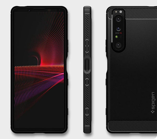 Spigen gehärtetes Glas.tR Slim FC Align Master mit schwarzem Rahmen für Xperia 1 III - kompatibel mit Hülle