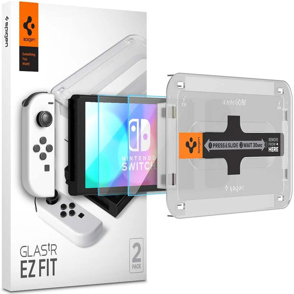 Glas für die Schutzhülle Spigen Glas.tR EZ Fit für Nintendo Switch Oled