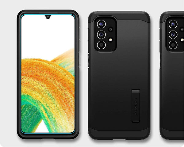 Spigen gehärtetes Glas.tR Slim Align Master für Galaxy A33 5G - kompatibel mit Hülle