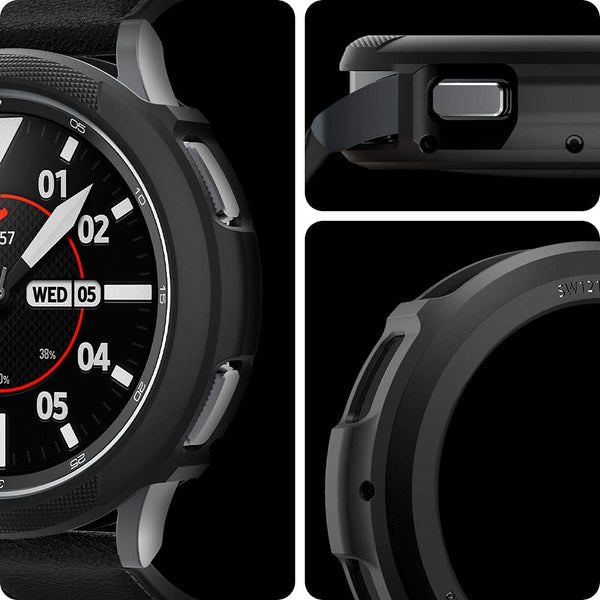 Hülle Spigen Liquid Air für Galaxy Watch 4 Classic 42mm, schwarz