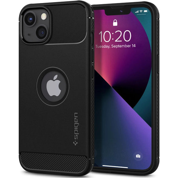 Schutzhülle Spigen Rugged Armor iPhone 13 Mini, Schwarz