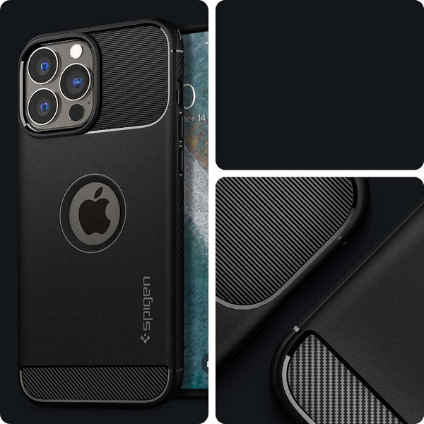 Schutzhülle Spigen Rugged Armor iPhone 13 Pro, Schwarz