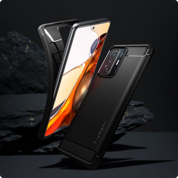 Schutzhülle Spigen Rugged Armor Xiaomi 11T 5G / 11T Pro 5G, Schwarz