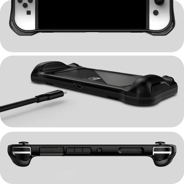 Schutzhülle Spigen Rugged Armor Nintendo Switch Oled, Schwarz