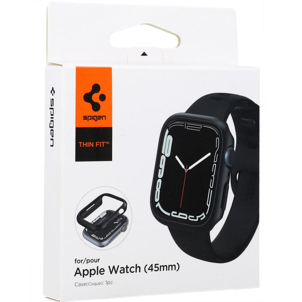 Schutzhülle Spigen Thin Fit Apple Watch 7 - 45mm, schwarz