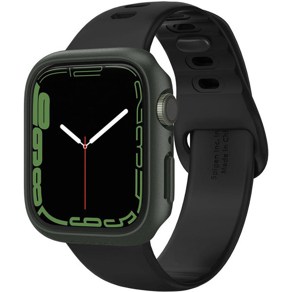 Schutzhülle Spigen Thin Fit Apple Watch 7 - 45mm, dunkelgrün