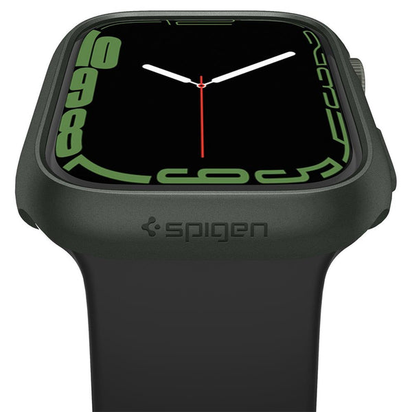 Schutzhülle Spigen Thin Fit Apple Watch 7 - 45mm, dunkelgrün