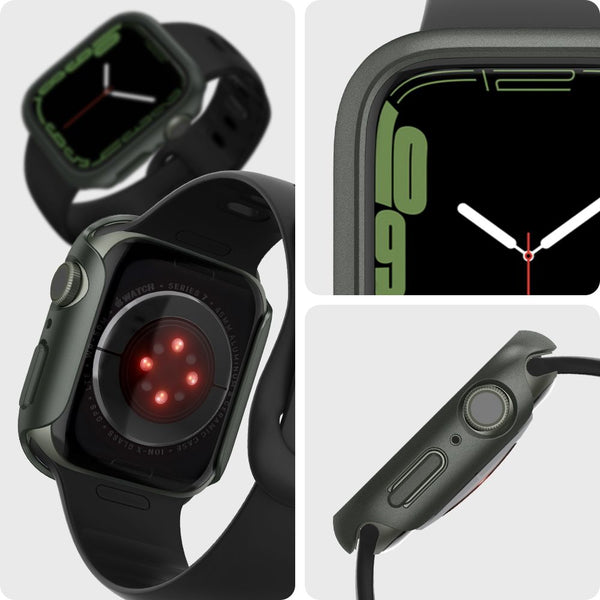 Schutzhülle Spigen Thin Fit Apple Watch 7 - 45mm, dunkelgrün