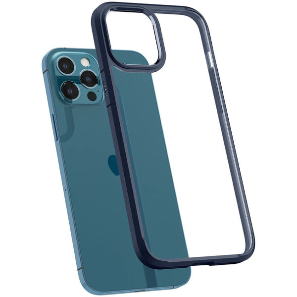 Originale Hülle Ultra Hybrid von Spigen für iPhone 12 / 12 Pro, dunkelblau