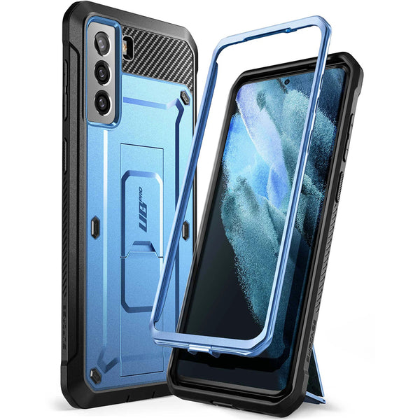 Gepanzerte Schutzhülle mit Ständer und Holster mit Drehclip Supcase aus der Serie Unicorn Beetle Pro für Samsung Galaxy S21