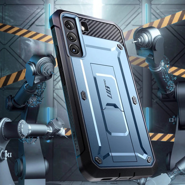 Gepanzerte Schutzhülle mit Ständer und Holster mit Drehclip Supcase aus der Serie Unicorn Beetle Pro für Samsung Galaxy S22