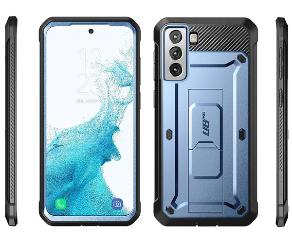 Gepanzerte Schutzhülle mit Ständer und Holster mit Drehclip Supcase aus der Serie Unicorn Beetle Pro für Samsung Galaxy S22