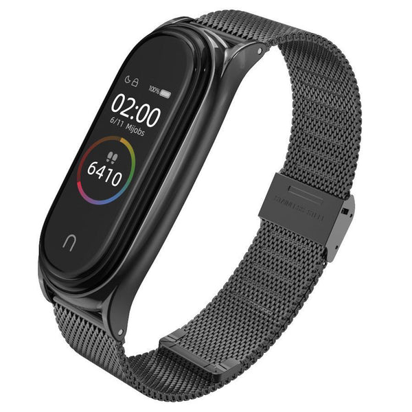 Stahlarmband Tech-Protect Milaneseband für Xiaomi Mi Smart Band 7, Schwarz