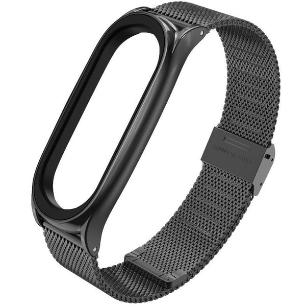 Stahlarmband Tech-Protect Milaneseband für Xiaomi Mi Smart Band 7, Schwarz