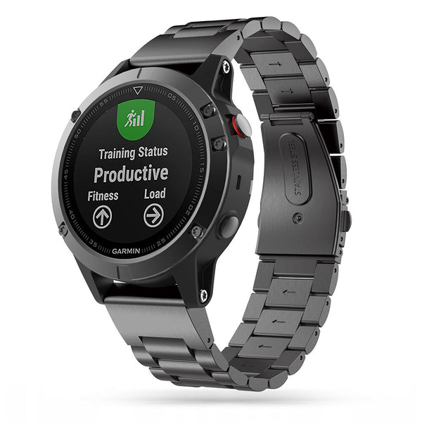 Stahlarmband Tech-Protect Stainless für Garmin Fenix 5 / 6 / 6 PRO / 7, Schwarz