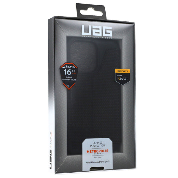 Hülle mit klappe UAG Urban Armor Gear Metropolis Kevlar iPhone 13 Pro, schwarz