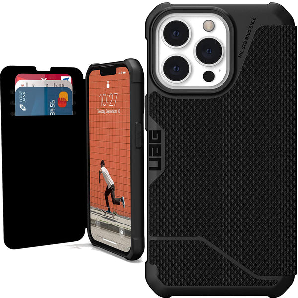 Hülle mit klappe UAG Urban Armor Gear Metropolis Kevlar iPhone 13 Pro, schwarz