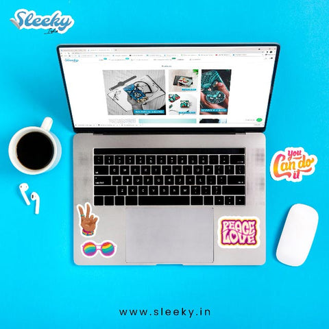 Laptop stickers by Sleeky India