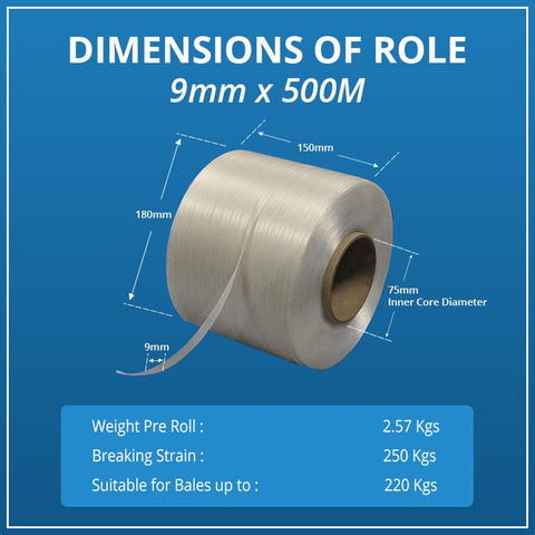 baling tape dimensions
