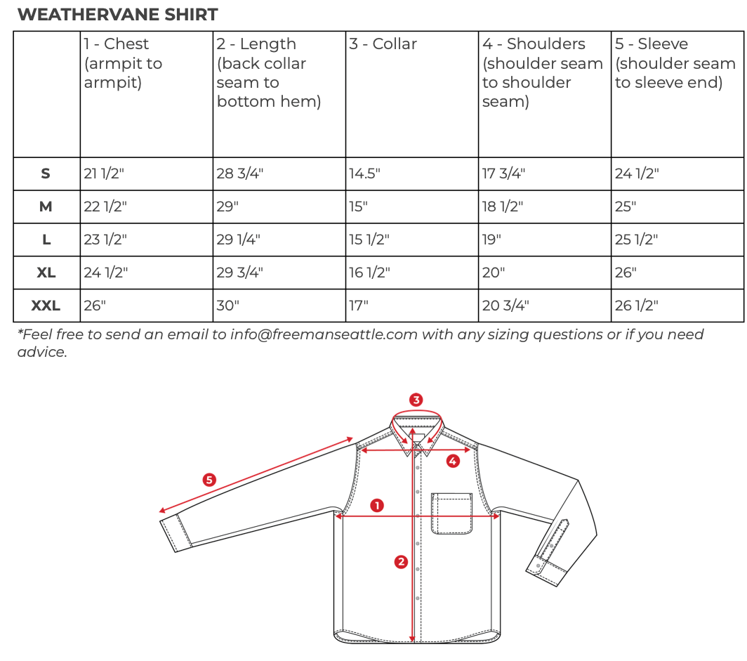 size measurement chart