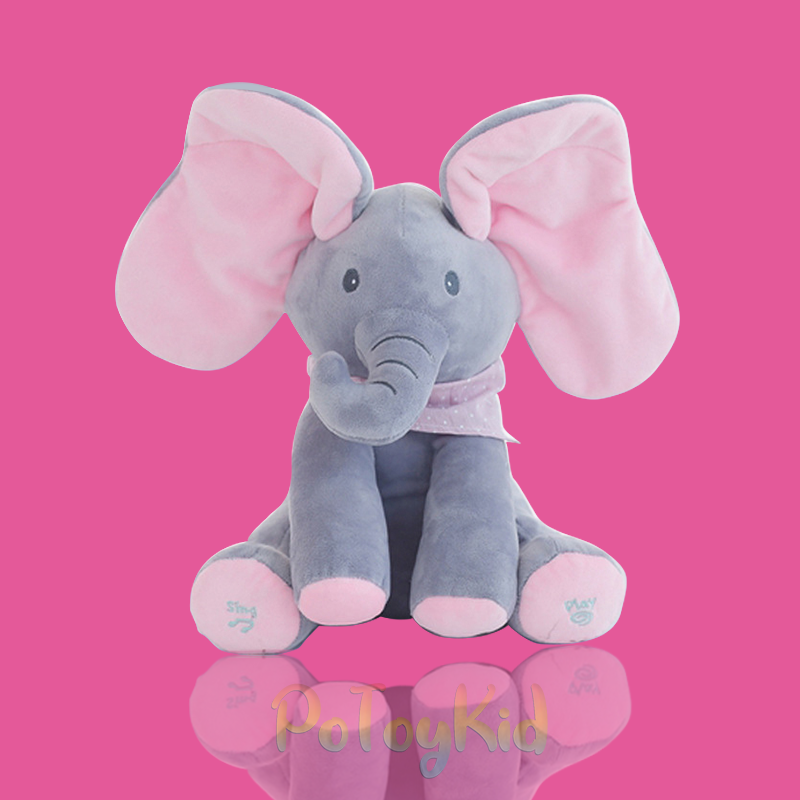 peek a boo elephant plush toy