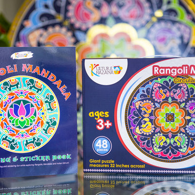 Family Rangoli Diwali Puzzle - 150 Piece, Kulture Khazana, 32 Across,  Tabletop Puzzle, Holi, Indian Culture, Ages 7+ 