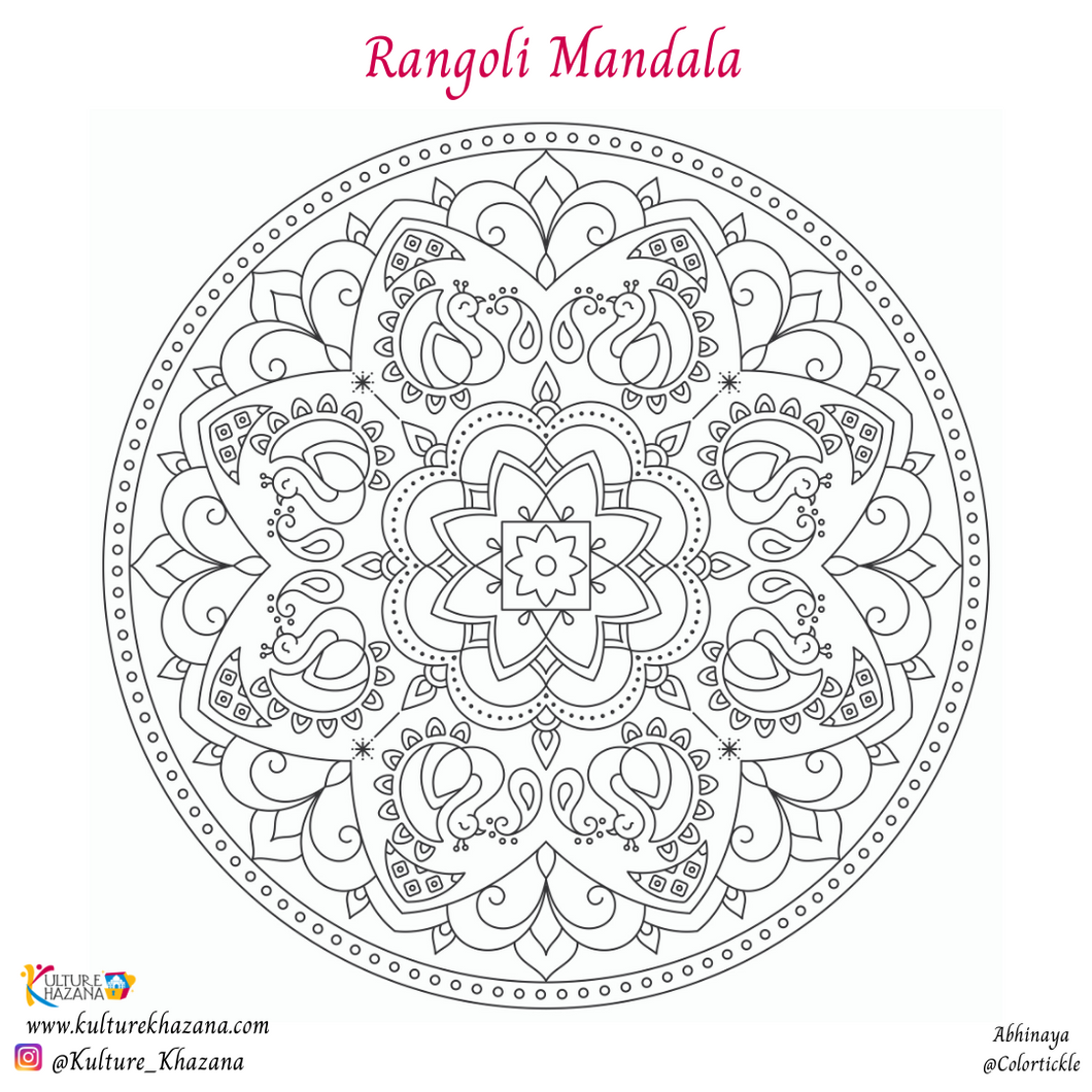 diwali rangoli coloring pages