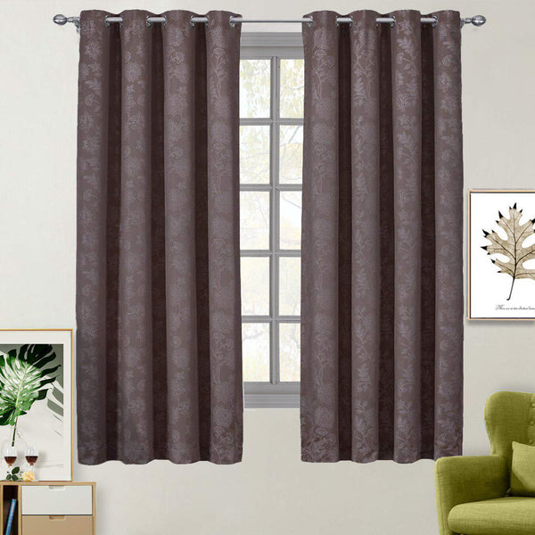 2X 100% blackout curtains window curtain panels, heat and full