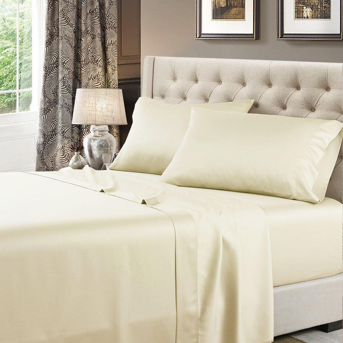 7-10 inches) Low Profile Fitted Sheet Only 650 Thread Count Solid