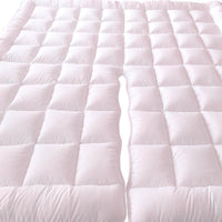 KKCD Brushed Fabric Mattress Topper with Elastic Straps,Bed