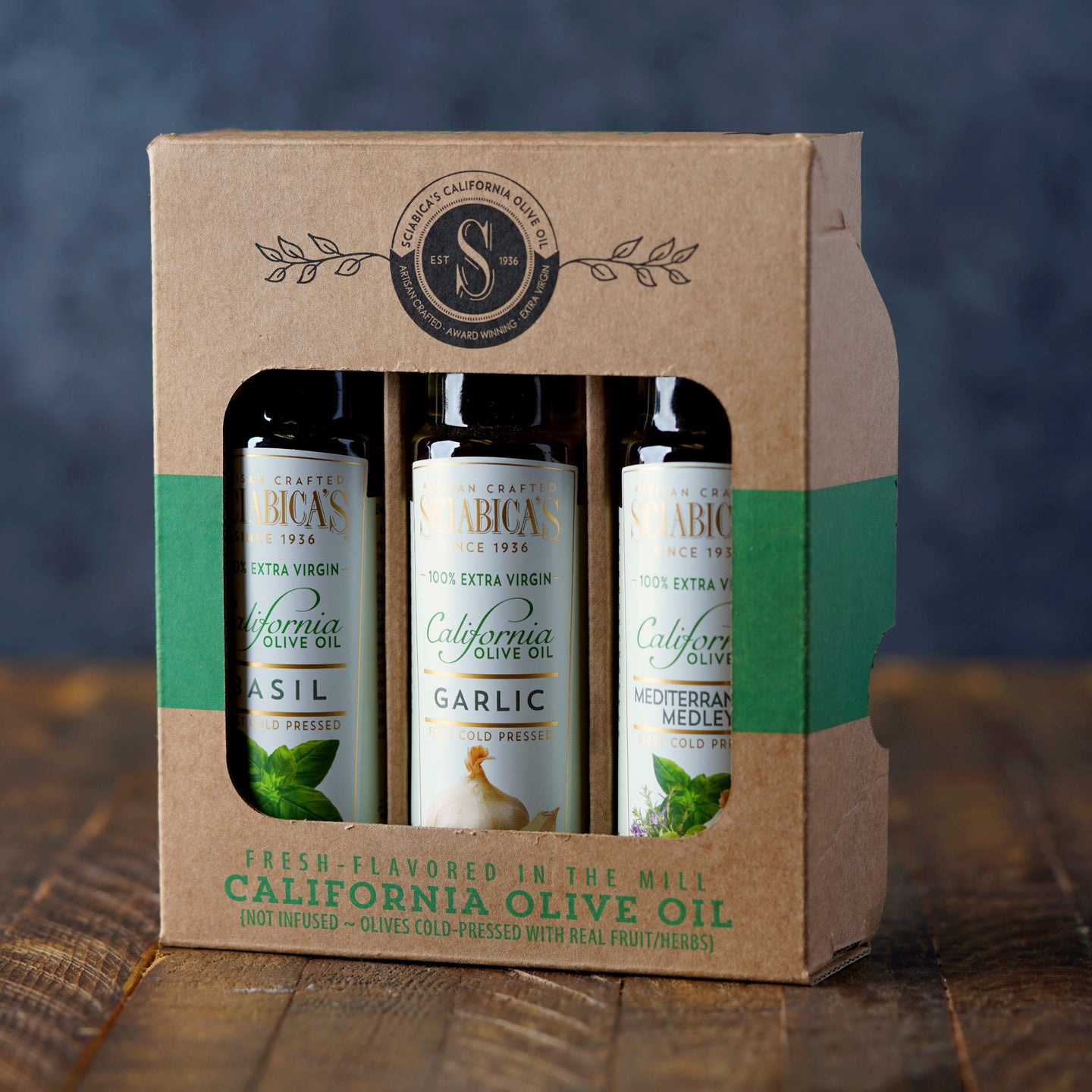 3x100ml Gift Pack Sciabica Family California Olive Oil