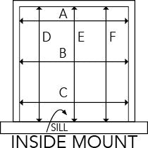 how to measure for roman blinds inside mount