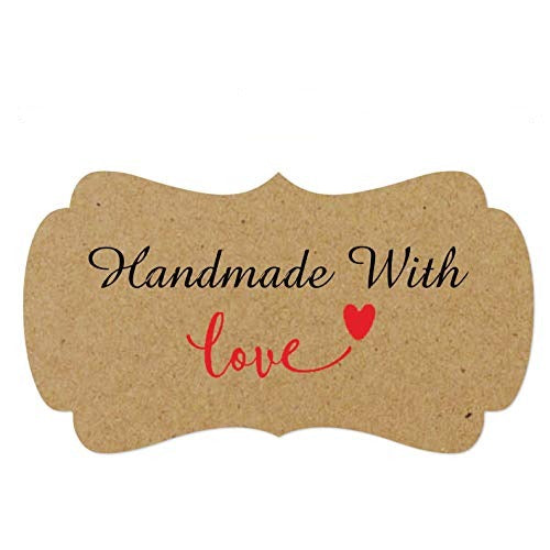 Handmade with Love Hearts Stickers