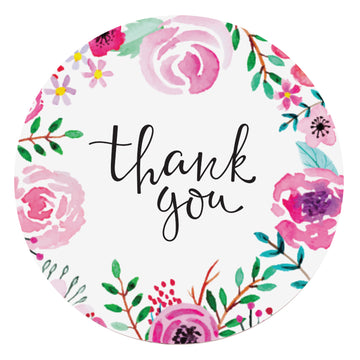 A Sweet Thank You Stickers, 500 Pcs Round , 1.5 Inch