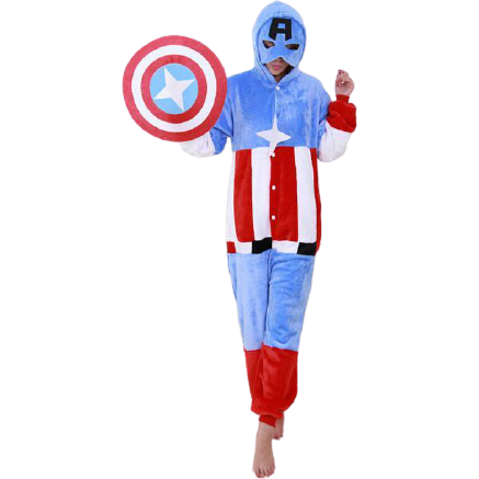 Capitán América 🐱‍🏍 de Pijamas