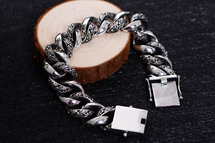Personalized Double Chain Round Shape Letter Bracelet Silver – MEF Jewels