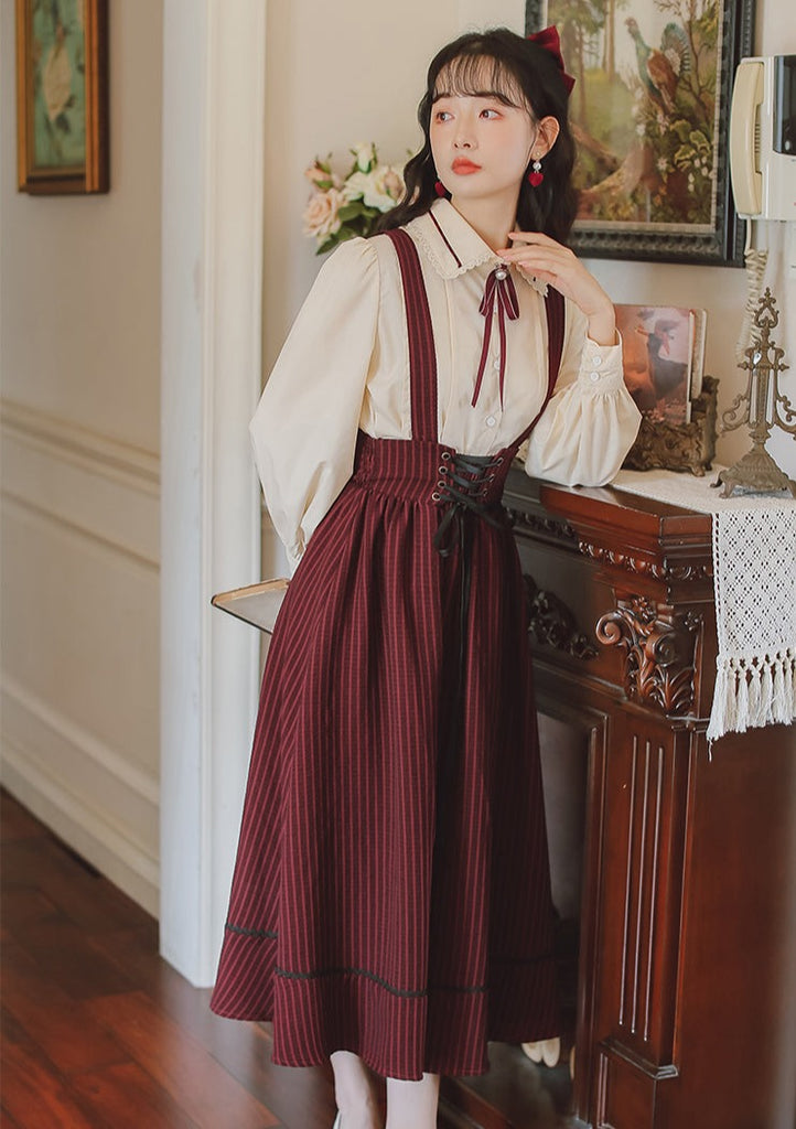 pinafore skirt and top