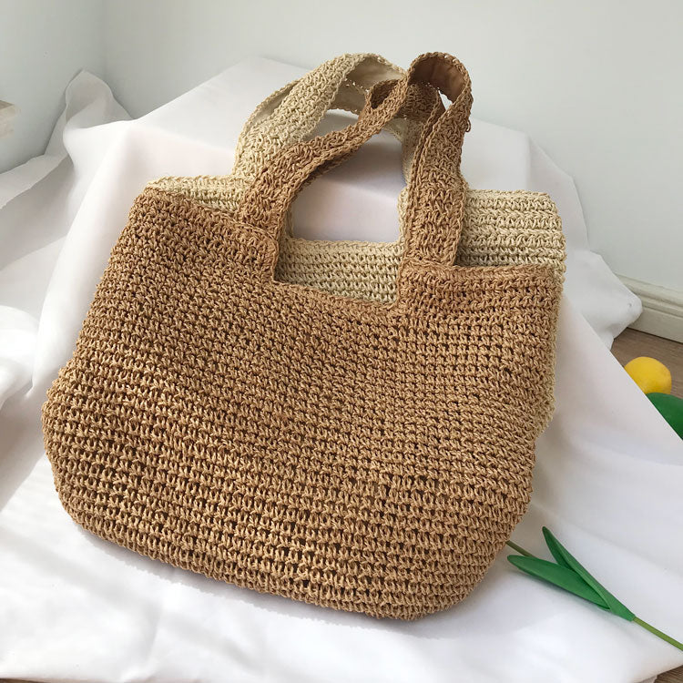 Rattan straw tote bag – cottagecorethings