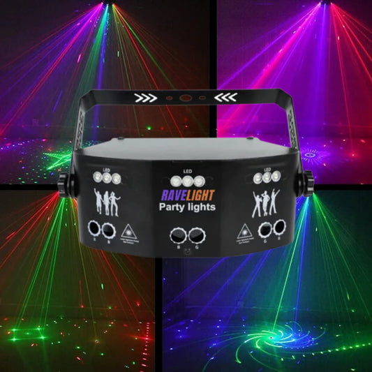 9-Eye Laser LED RGB Licht DJ Projektor Disco Bühnenbeleuchtung Lichtef –  Quildinc