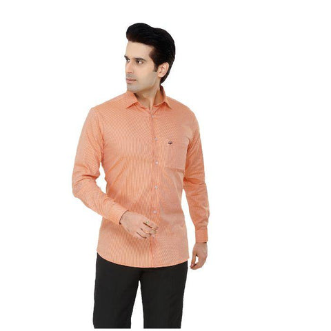 mens orange formal shirt