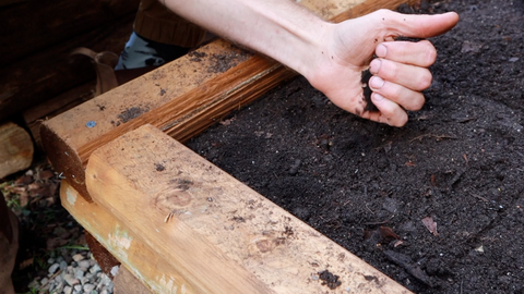 Worm Castings being used in the garden