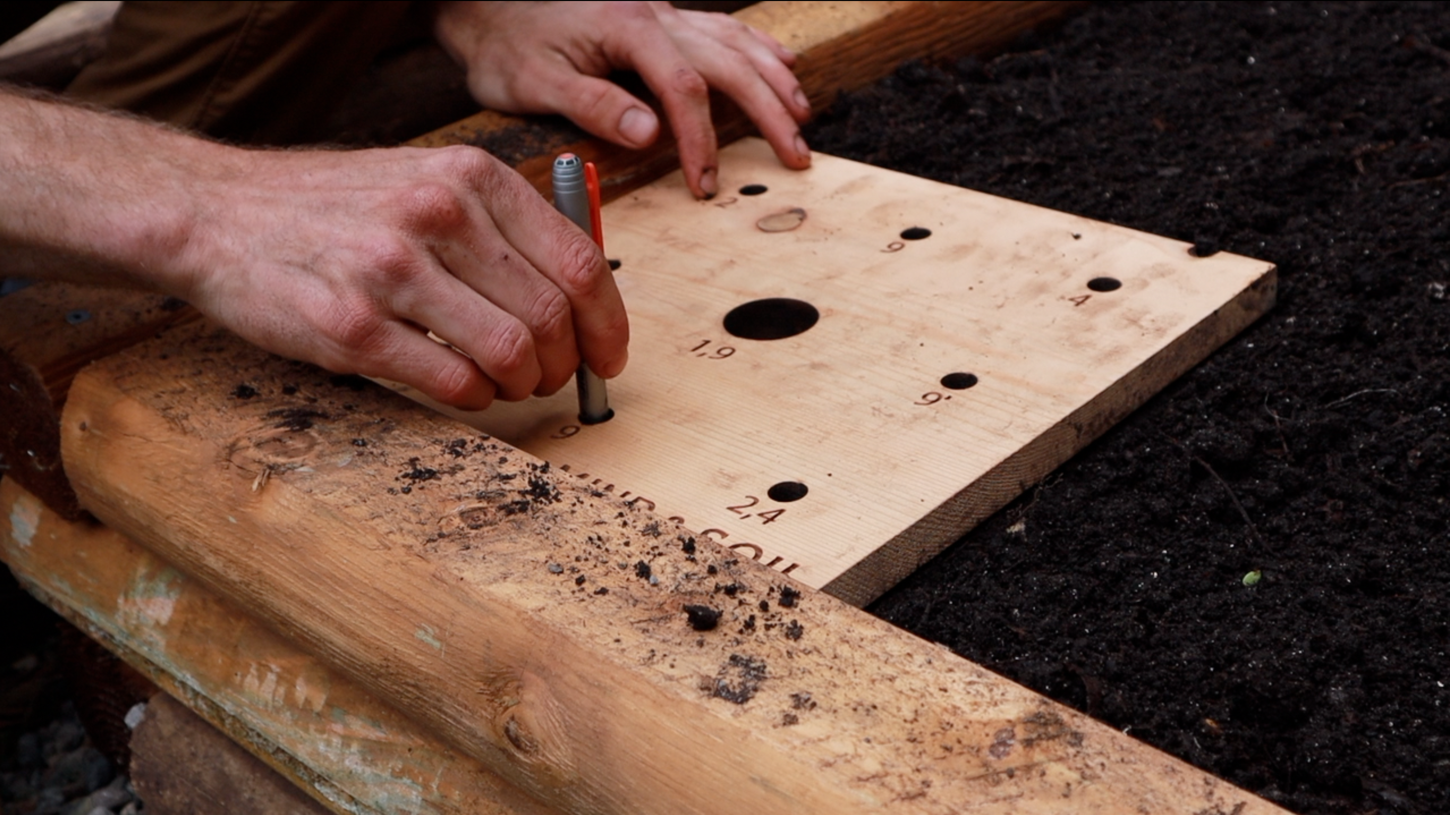 spacing seeds for direct sowing using a spacing square