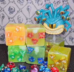 401XWestchester Not-so-Gelantinous Cube Soap with Dice - RedFive Toys and Collectibles