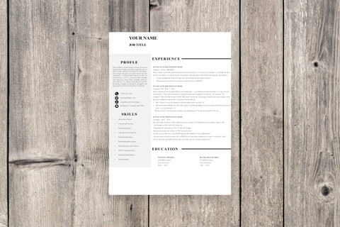 Clean Resume, 1 Page CV Template