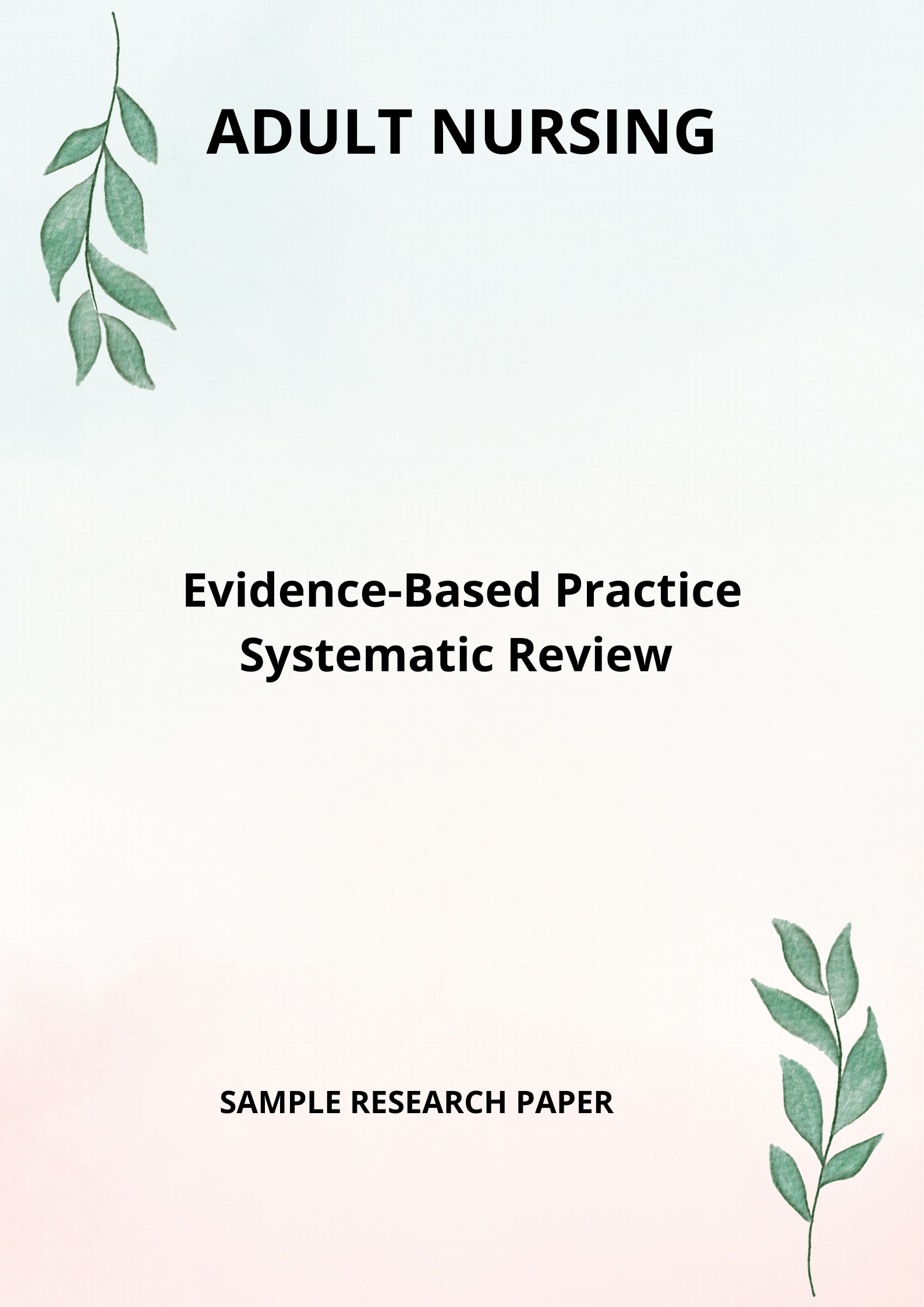 nursing evidence based practice research paper topics