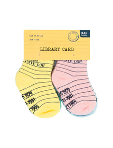 Library Card Socks - Baby & Toddler Sizes