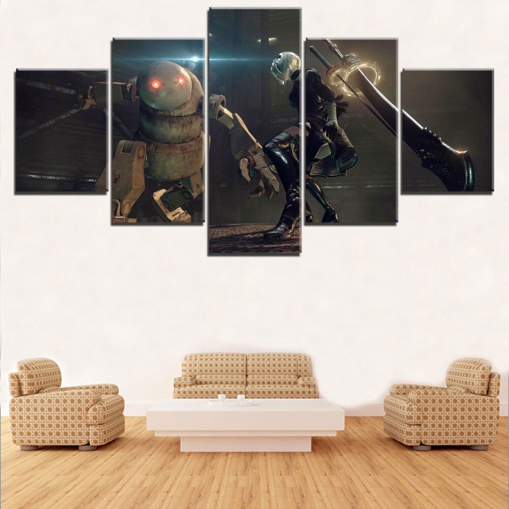 NieR Automata 2B Robot Wall Canvas