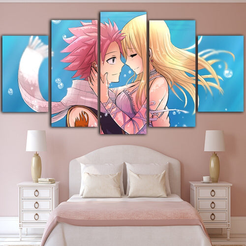 HGFDJ Natsu Dragneel and Igneel Natsu Become a Dragon Canvas Wall