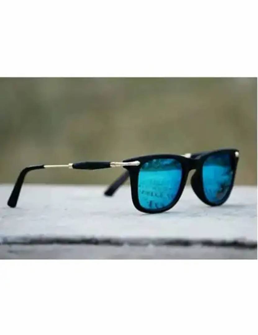 Sunglasses Blue Mercury Square New Trendy Fancy Goggles – Dilutee ...