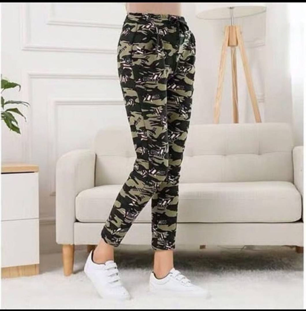Frenchtrendz | Frenchtrendz Women's Military Print Rust Base Elasticated  Bottom Pant.